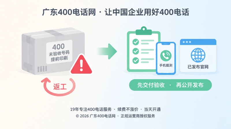 左侧提前发布引发返工，右侧验收后发布，对比400电话公开流程